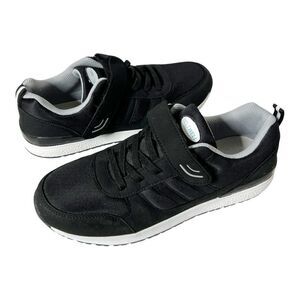Beltwell Mens Wide Edema Adjustable Black Walking Comfort Sneakers Size 8.5